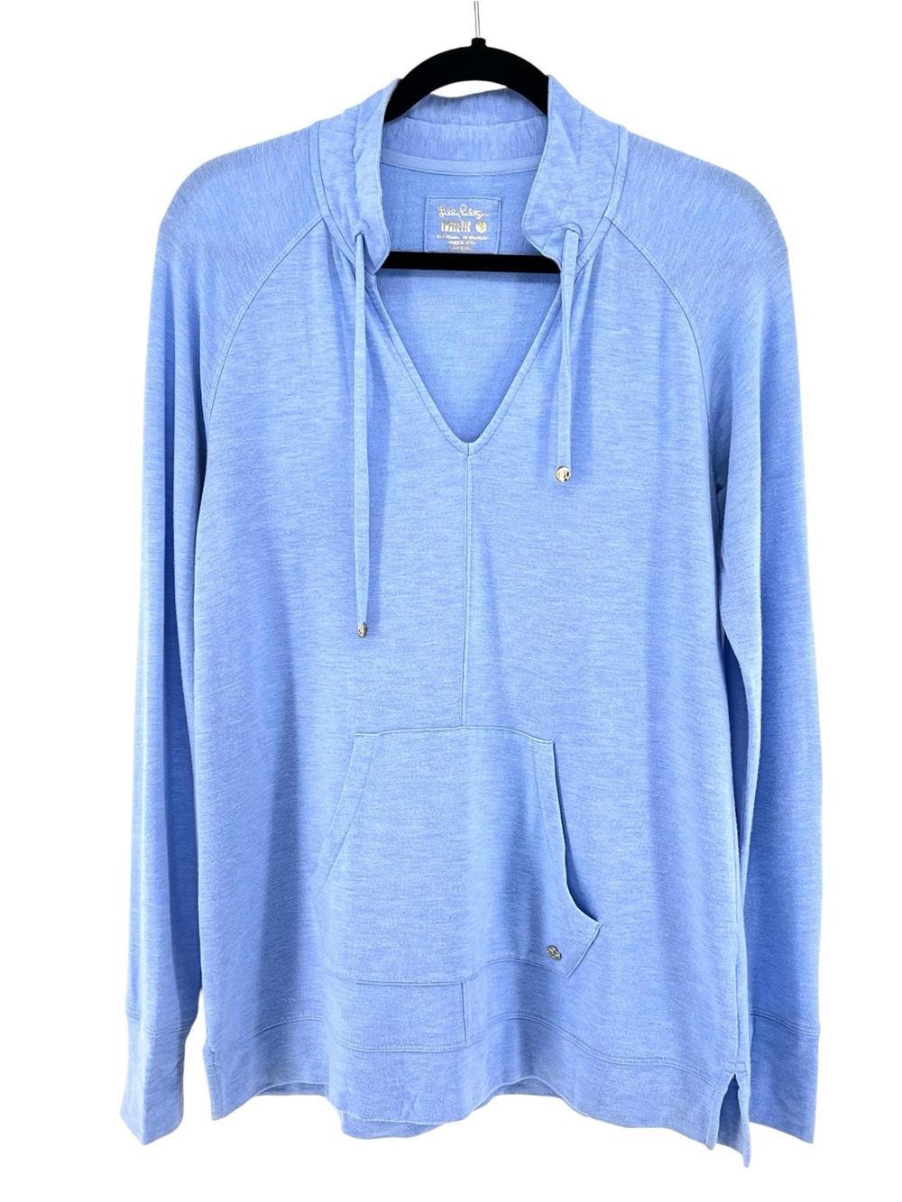 Lilly Pulitzer Luxletic Cassi Popover Pullover S Blue Athleisure Sporty Preppy